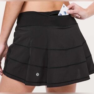 LULULEMON Pace Rival Skirt Skort Black Size 6 Regular